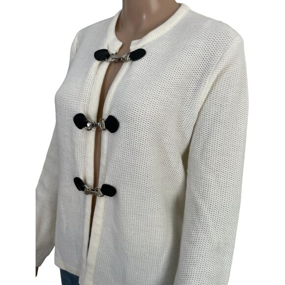 Vintage BFA Classics Ivory Cardigan Size Medium - Picture 2 of 3